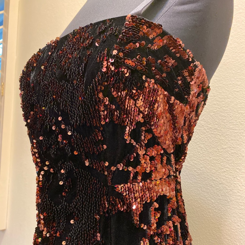 Milly Elle Velvet and Sequin Cocktail Dress